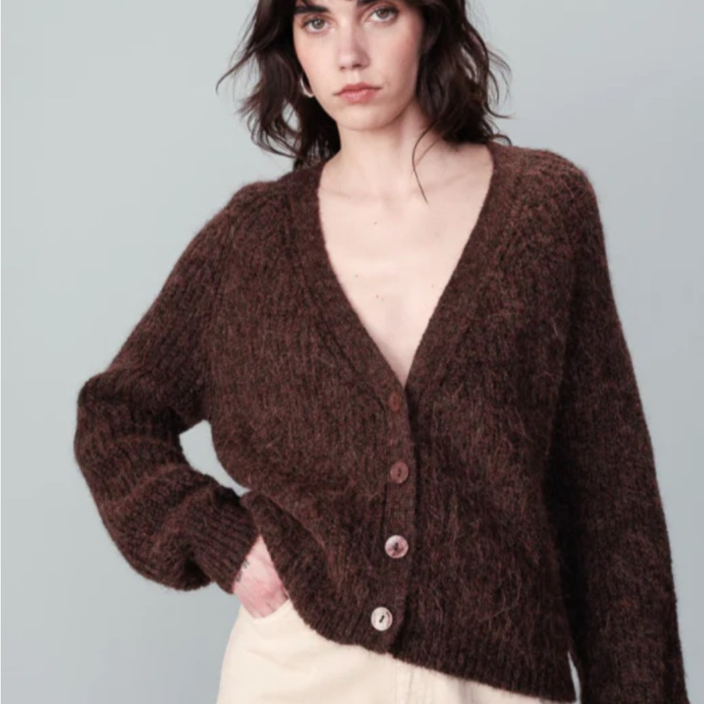 Brown Knit Cardigan